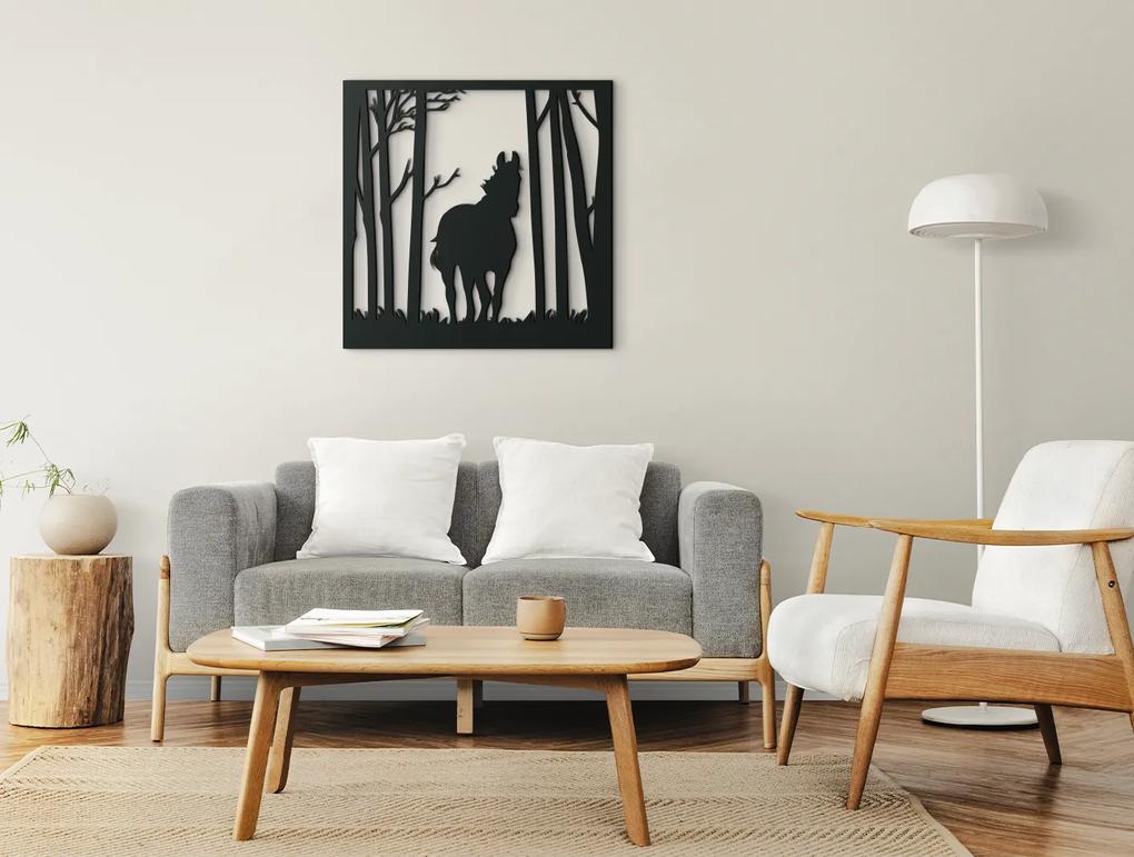 drevko Drevený obraz na stenu Kôň v lese