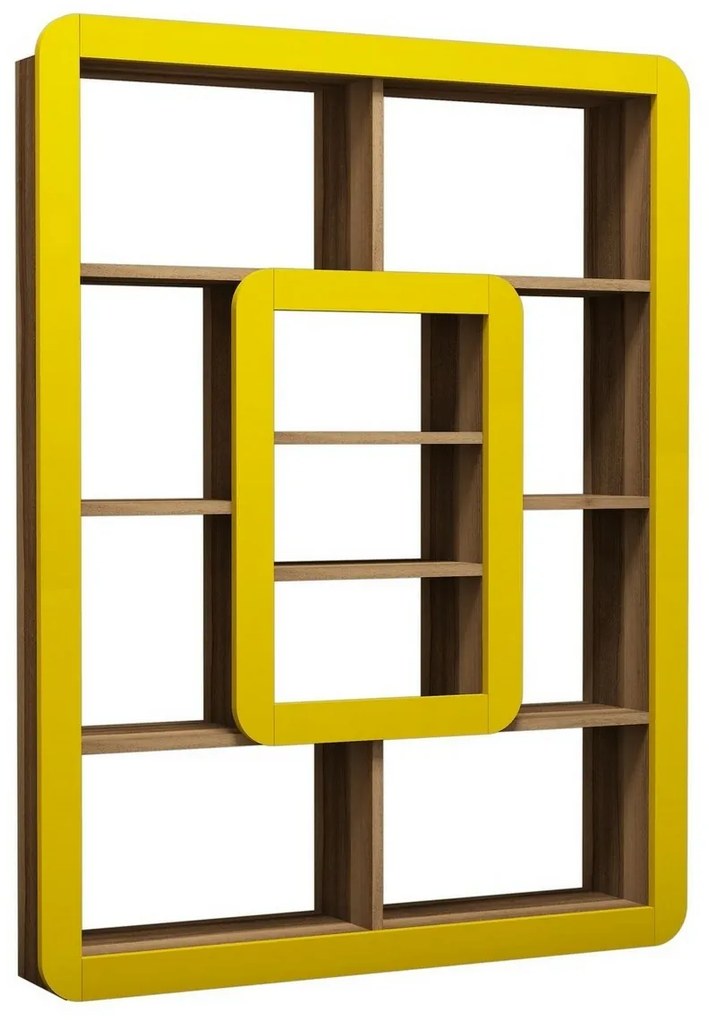 Knižnica Orkide Yellow a Walnut