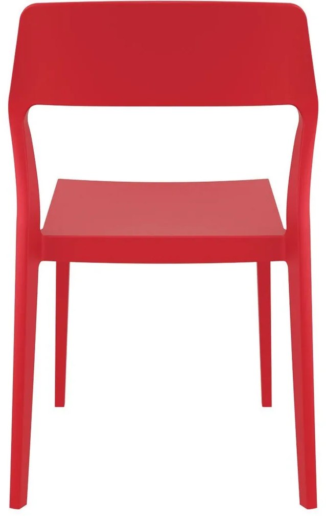 SNOW záhradná stolička bez podrúčok red