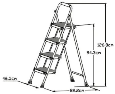 Lamart LT8098 schodíky Eurostep, 4 stupne, 4 stupne