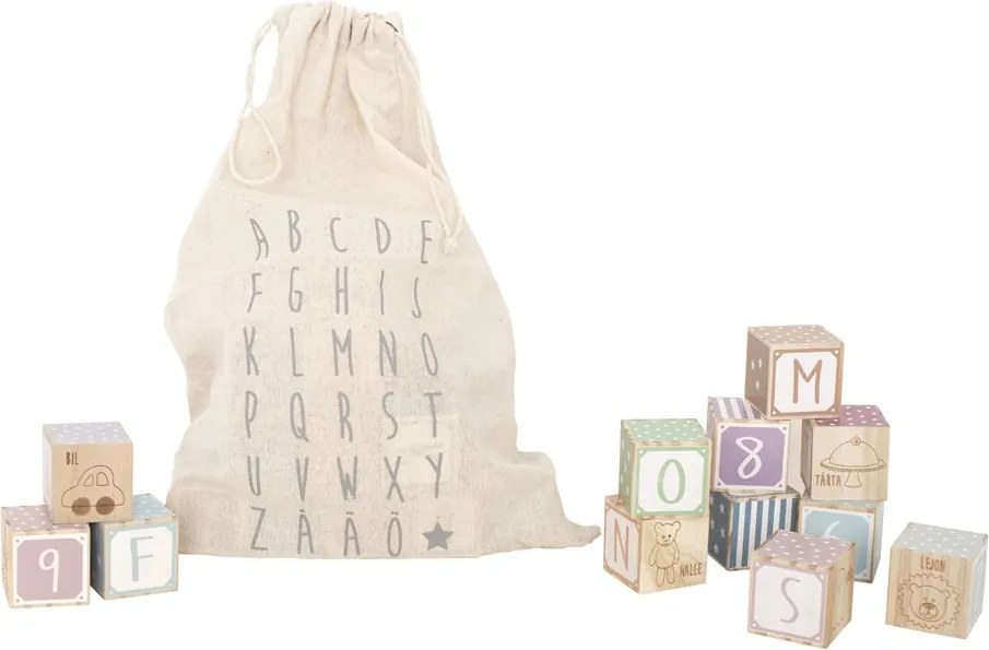 Drevené kocky abeceda