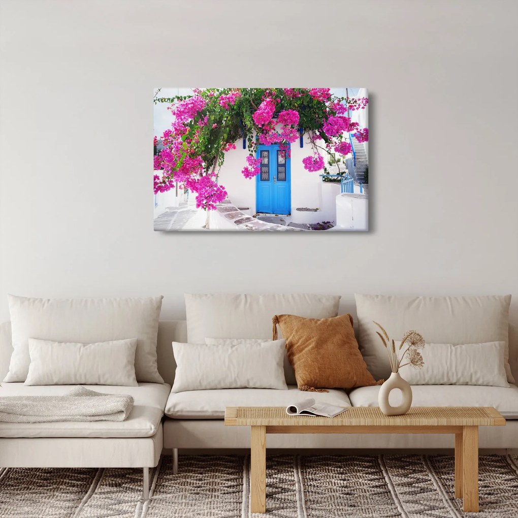Obraz - Tradičný grécky dom (90x60 cm)