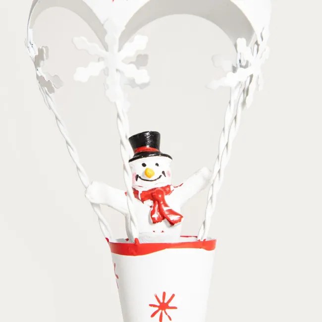 Vianočná dekorácia COSIMA snehuliak v balóne 754234