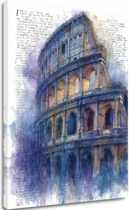 Obraz na plátne Koloseum v Modrom - Rím na Stenu