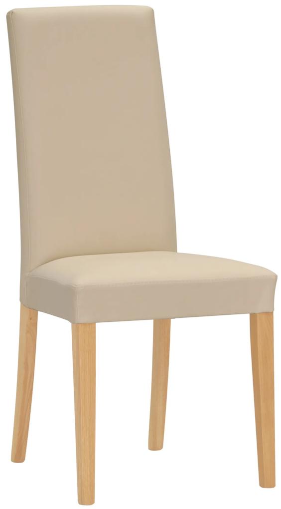 Stima stolička NANCY Odtieň dreva / látka: Tmavo hnedá / koženka Beige