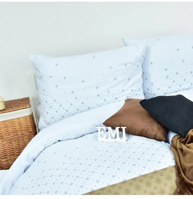 Obliečky Star satén sivo-hnedé EMI, Štandardný set jednolôžko obsahuje 1x 140x200 + 1x 70x90