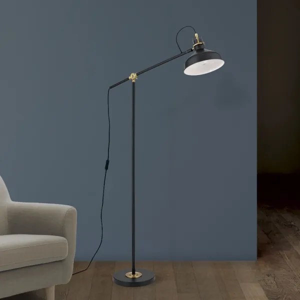 Orion Stl 12-1192/1 - Stojacia lampa SCHILLER 1xE27/40W/230V čierna/bronz