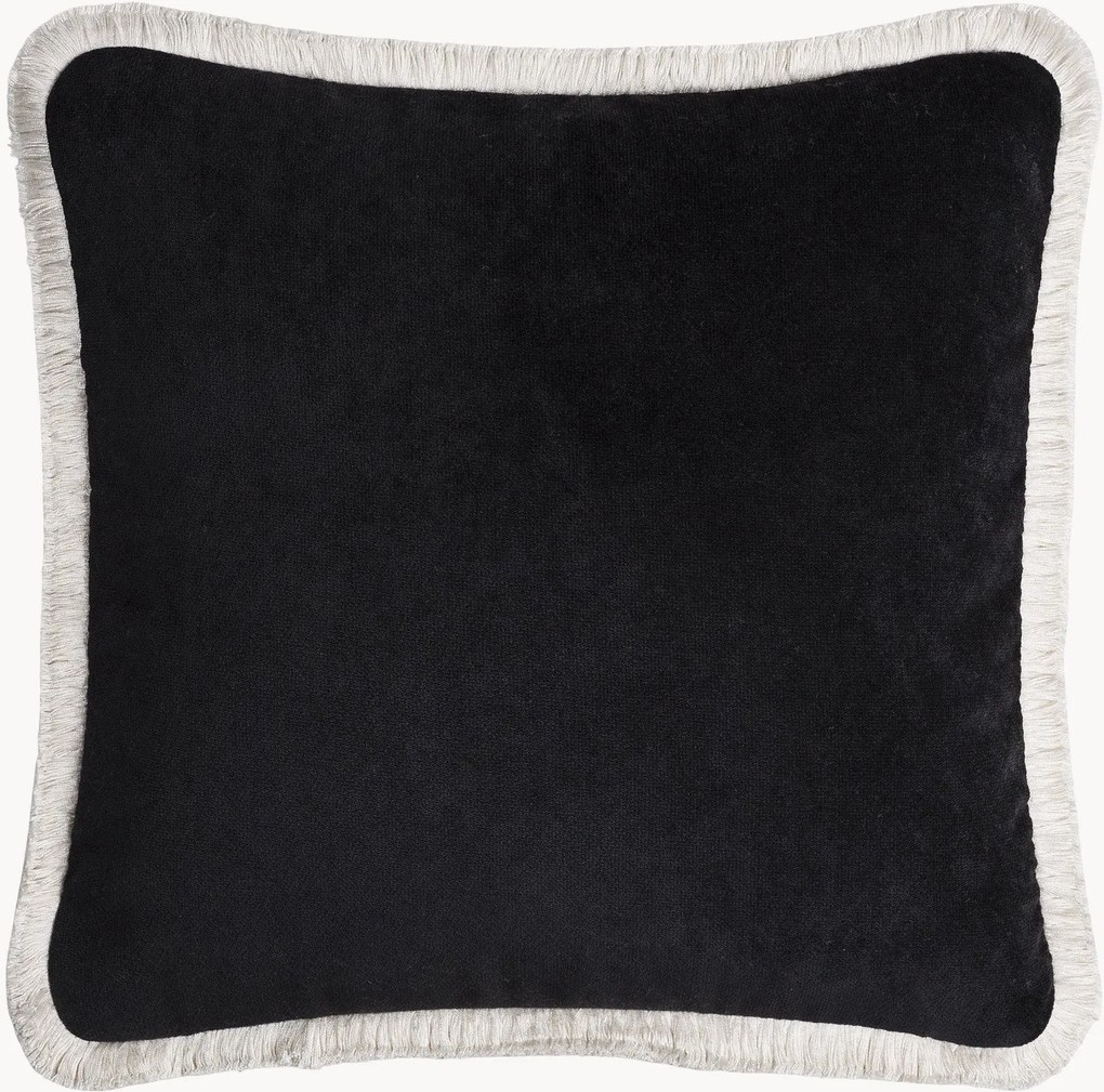Ručne vyrobený zamatový vankúš so strapcami Happy Pillow