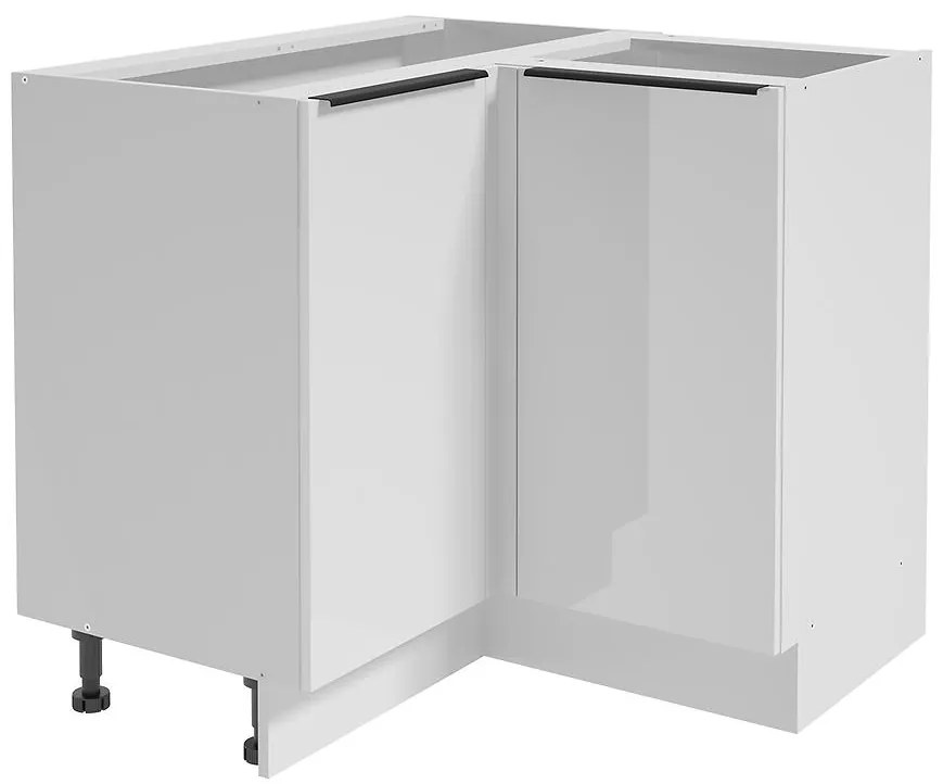 Rohová kuchynská skrinka Basti B90 90x84x90 2D0S 8NN biela