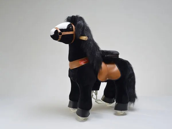 Ponnie Jazdiace kôň Black Horse pre jazdce do 25 kg 62x28x76cm
