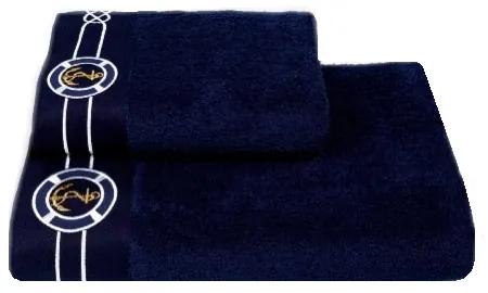 Soft Cotton Luxusný pánsky župan + uterák + papuče MARINE MAN v darčekovom balení XL + papučky (42/44) + uterák + box Tmavo modrá