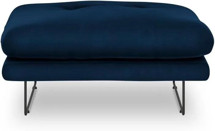 Kráľovskymodrý puf so zamatovým poťahom Windsor & Co Sofas Gravity