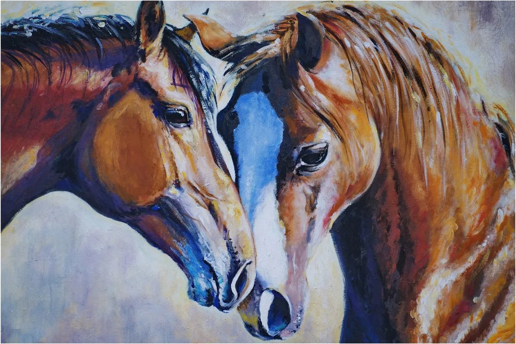 Obraz - Zamilované kone (90x60 cm)