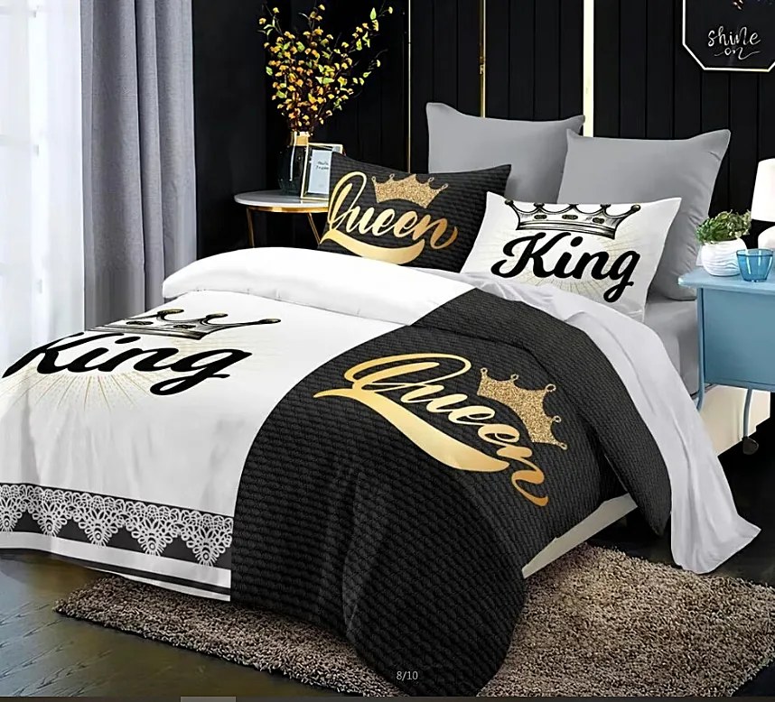 Obliečky KING and QUEEN Bavlna 220x200 cm 6-dielna súprava