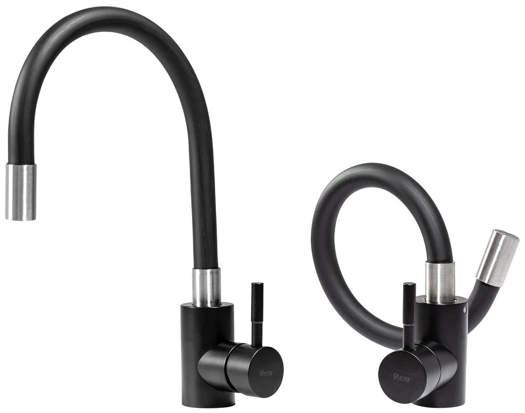 Rea Clever, drezová batéria s flexibilným ramenom, čierna-oceľová, REA-B5698