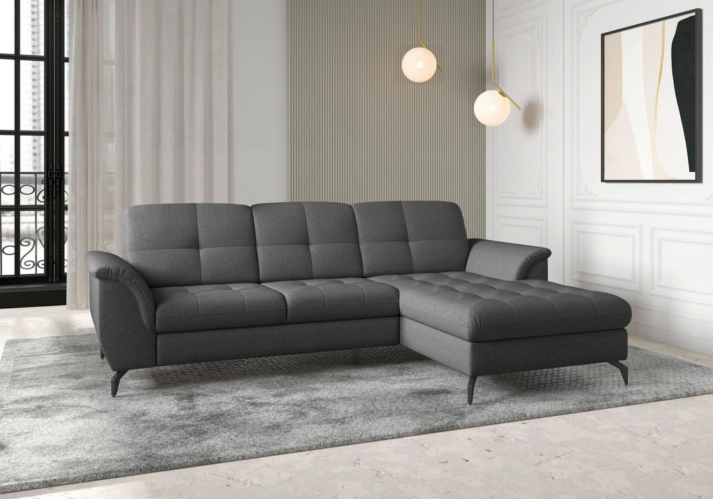 XXXLutz ROHOVÁ SEDAČKA, textil, tmavosivá Sit & More - Sedačky - 000144013309