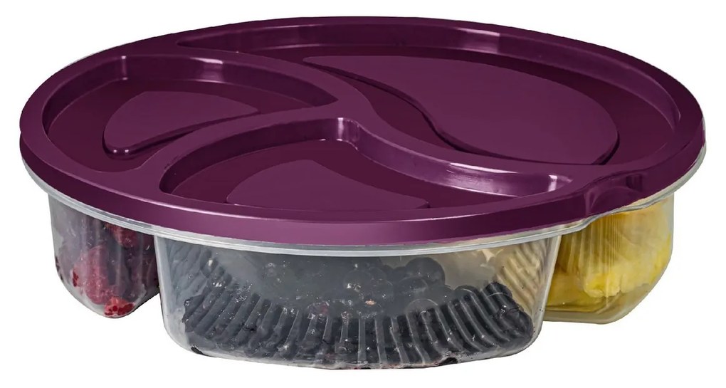 Sada 4 ks potravinových boxů LUY fialová