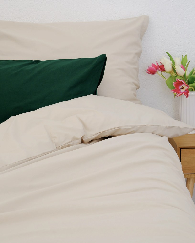 Predĺžené bavlnené obliečky Renforcé - Jasmine prírodná