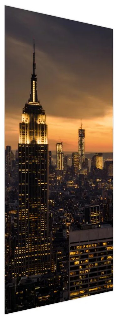 Fototapeta na dvere - New York pri západe slnka (95x205cm)