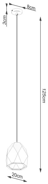 Sollux SL.1251 - Luster na lanku MINT 1xE27/15W/230V keramika