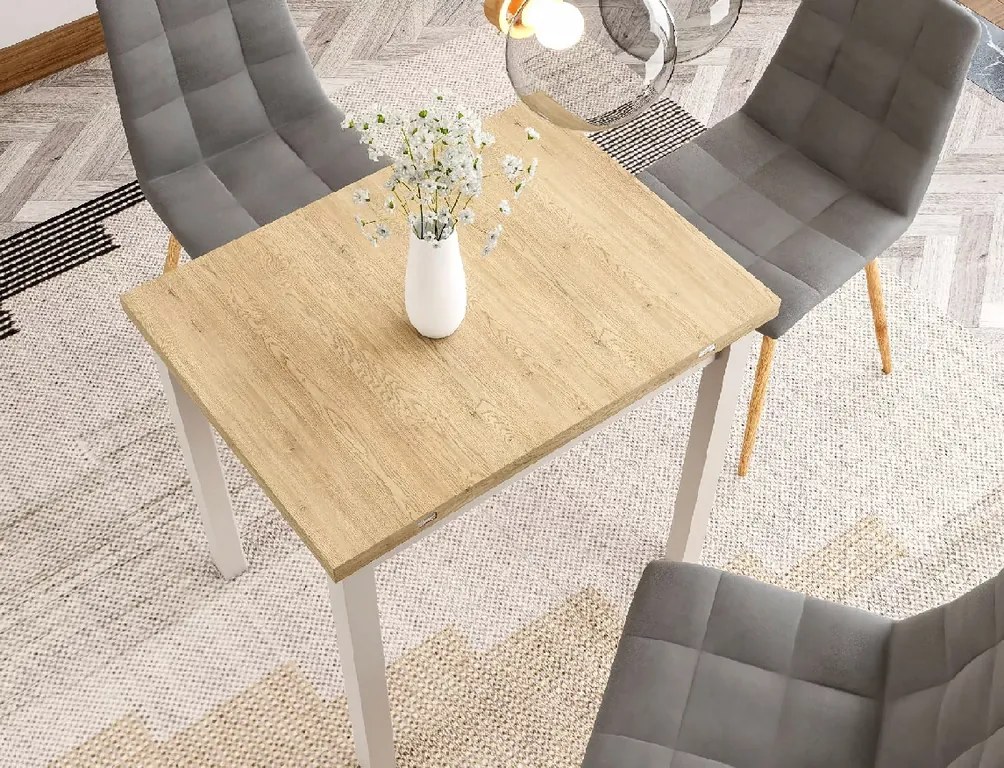 Rozkladací jedálenský stôl FLIP 80(160)X80 cm, dub Cremona Torro/kašmír