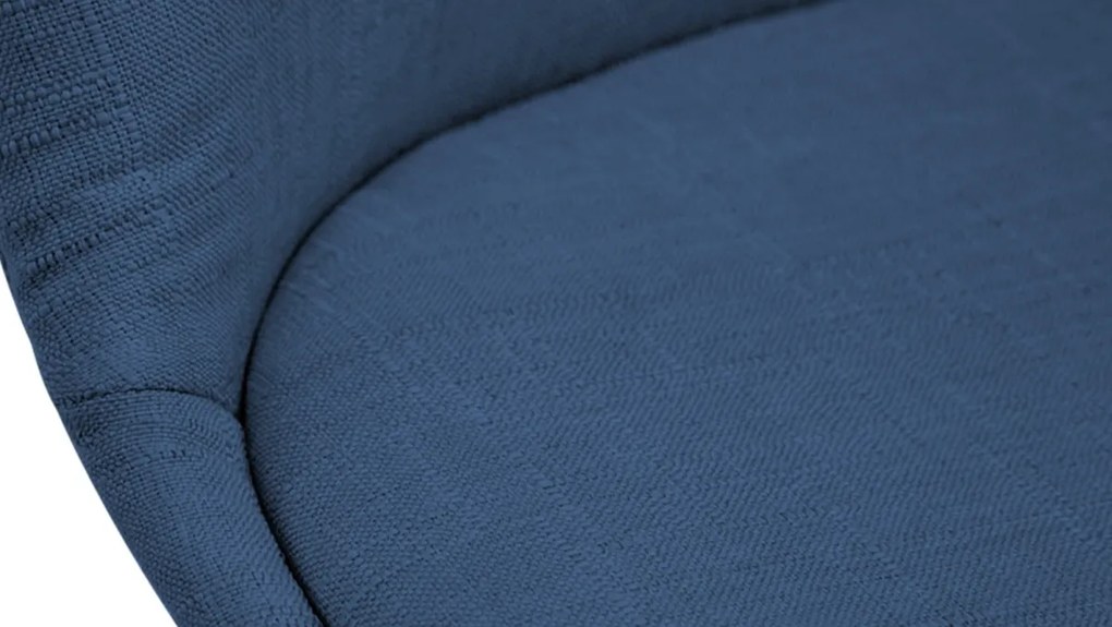 Stolička Borne V2 látka (SET 4 ks), drevené nohy orech - Modrá