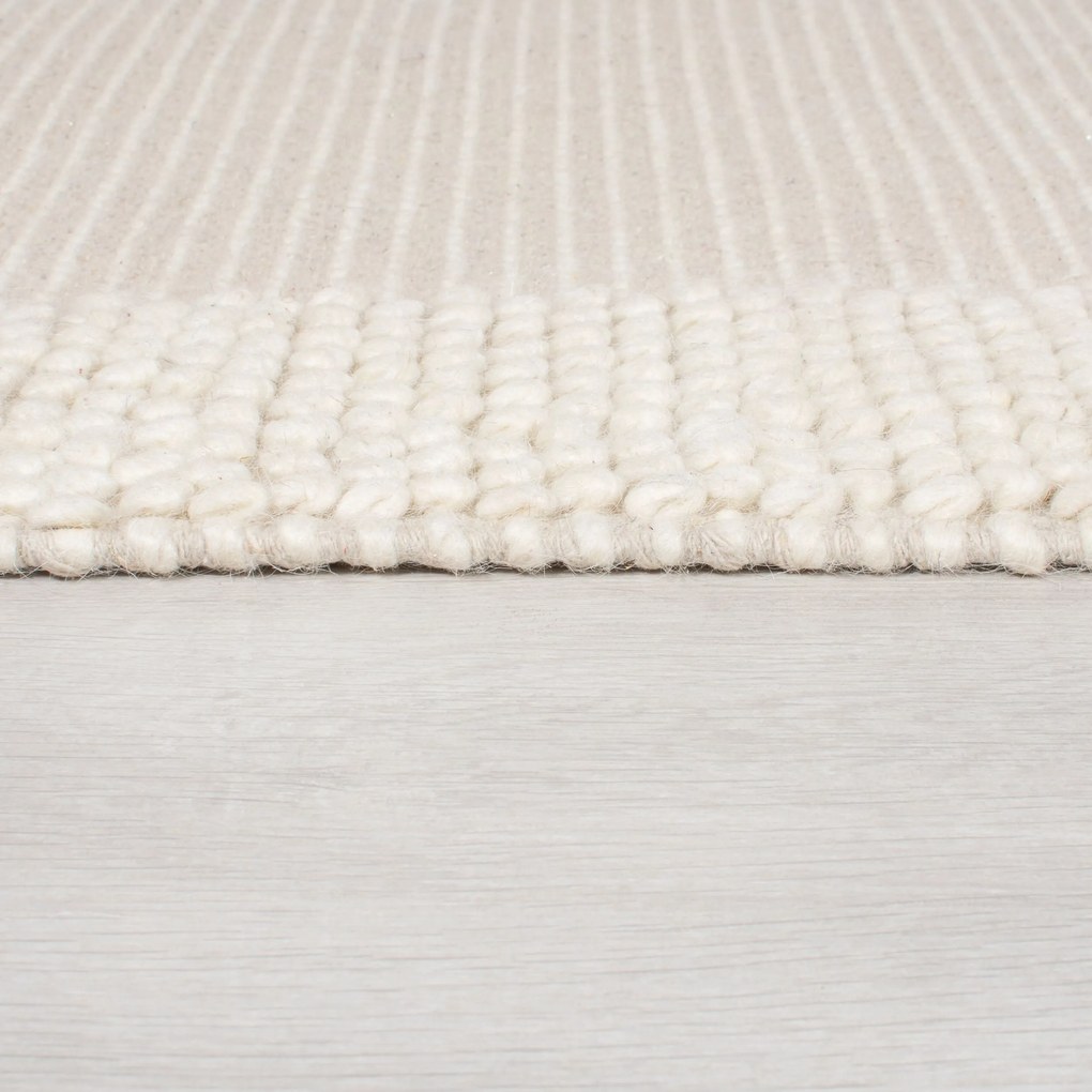Flair Rugs, Kusový koberec Bobble Wool Ivory, 60x230, biela, obývacia izba