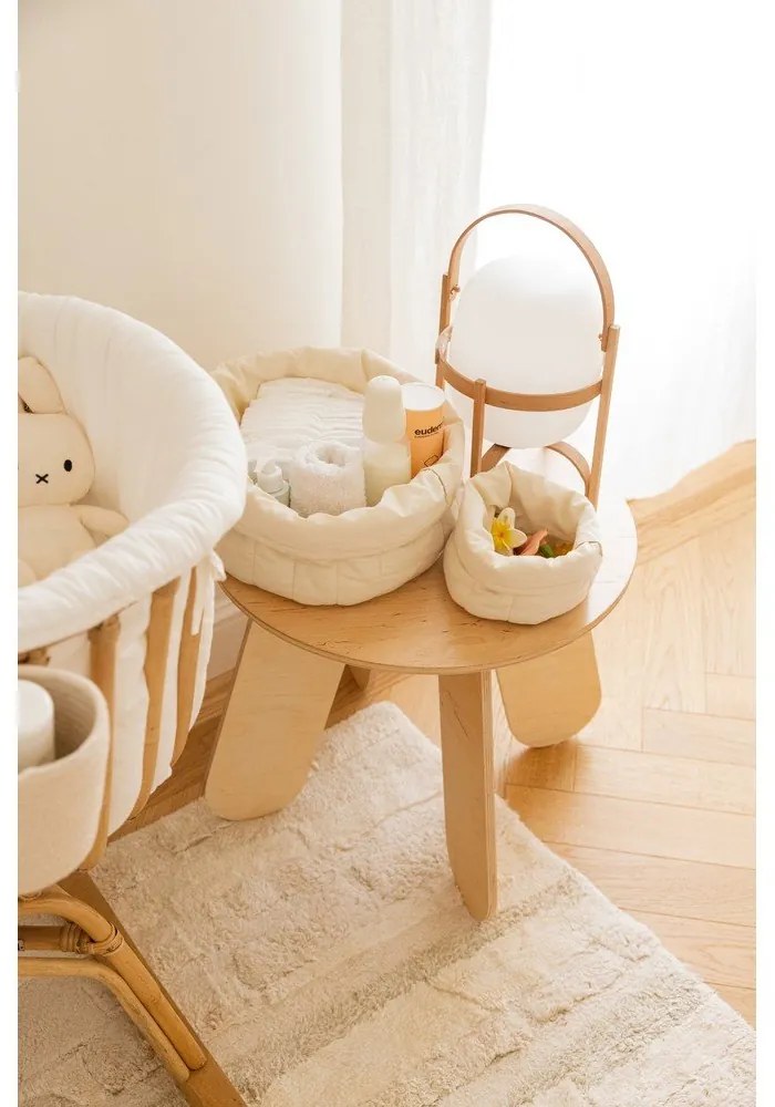 Krémové látkové detské úložné boxy v súprave 2 ks ø 30x20 cm Bambia Natural – Lorena Canals
