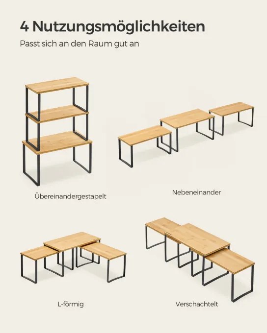 Set troch kuchynských políc KCS014B01