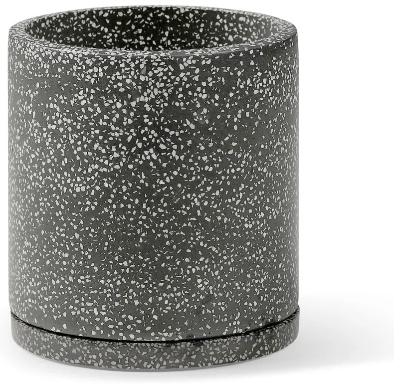 Tmavosivý kvetináč Bonami Selection Terrazzo, ø 34 cm