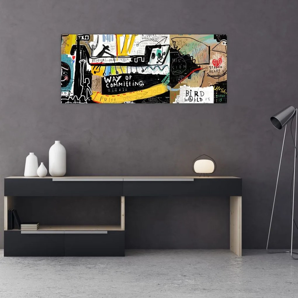 Obraz - Graffiti (120x50 cm)