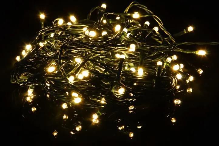 Vianočné LED osvetlenie 20 m - teplá biela, 200 LED s časovačom