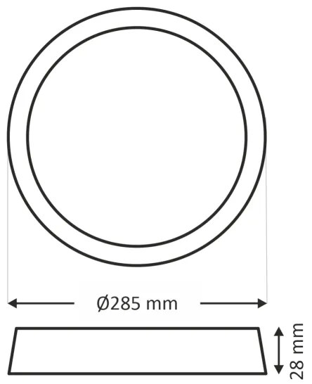 LED Stropné svietidlo LED/24W/230V 4200K pr. 28,5 cm biela
