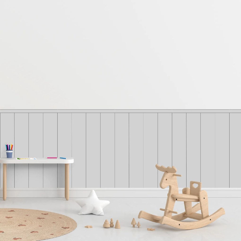 PIPPER. Textilná samolepiaca tapeta - Obdĺžnik - Šedá farba Farba: Bledá, Veľkosť: 80 cm