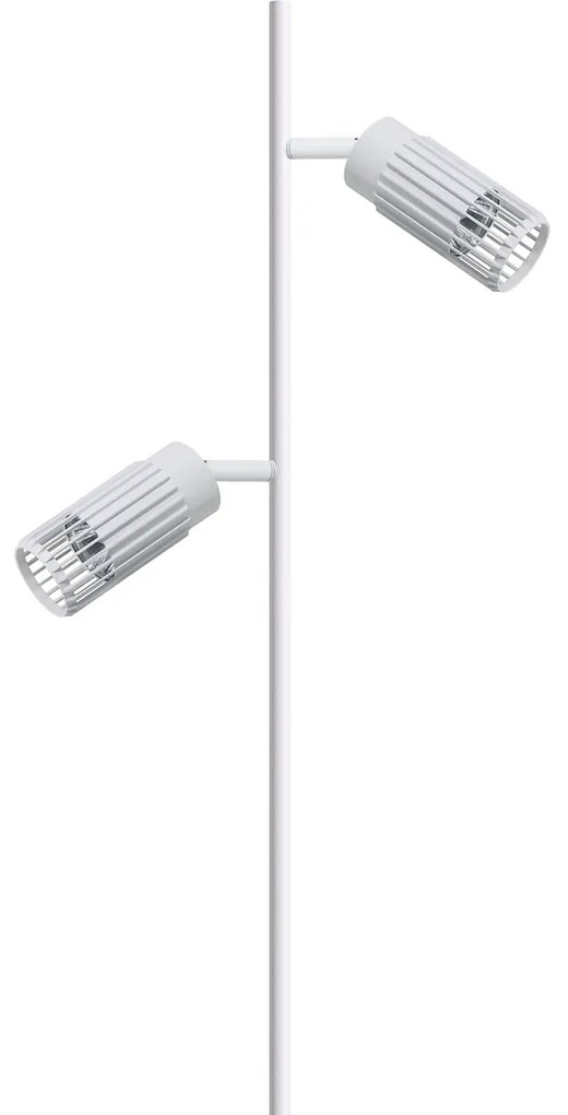Stojacia lampa Vertical, 2x biele kovové tienidlo, w