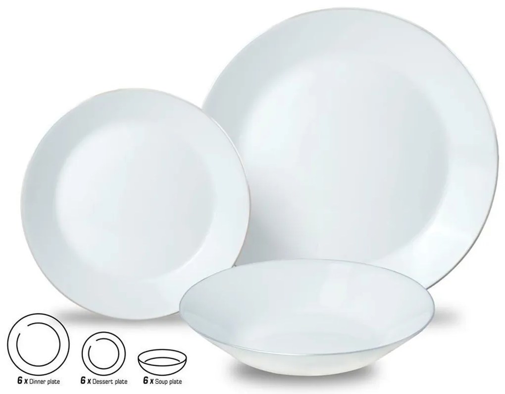 Kinghoff Porcelánová sada tanierov, Opal LX