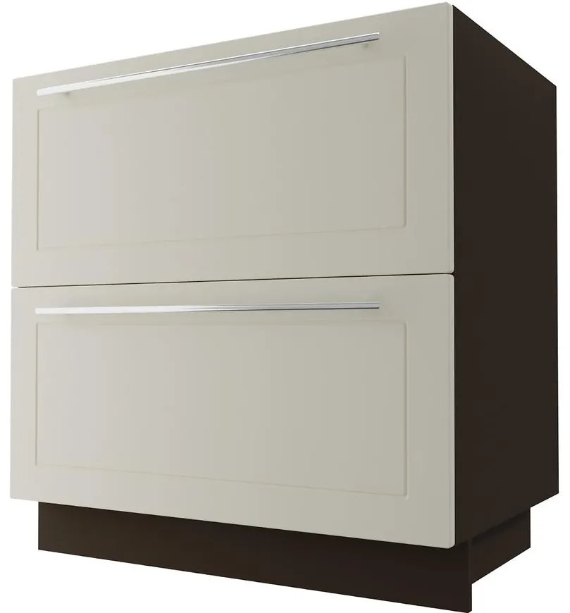 Kuchynská skrinka D2M/80 Quantum vanilla mat/lava