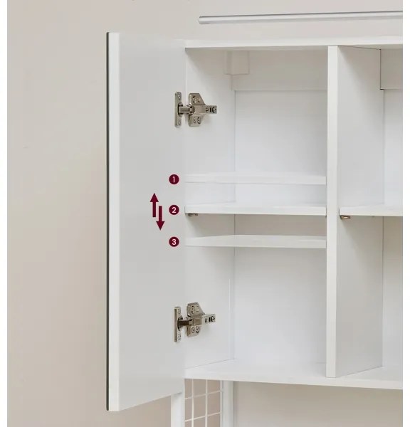 Zrkadlová kúpeľňová skrinka SKY biela