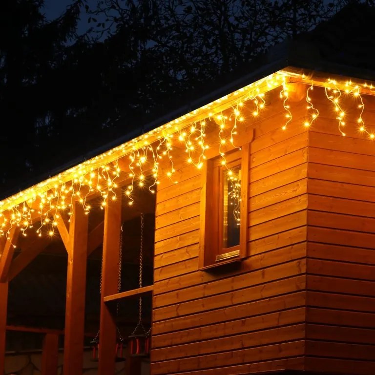 VOLTRONIC Svetelný dážď 15 m, 600 LED, teplá biela