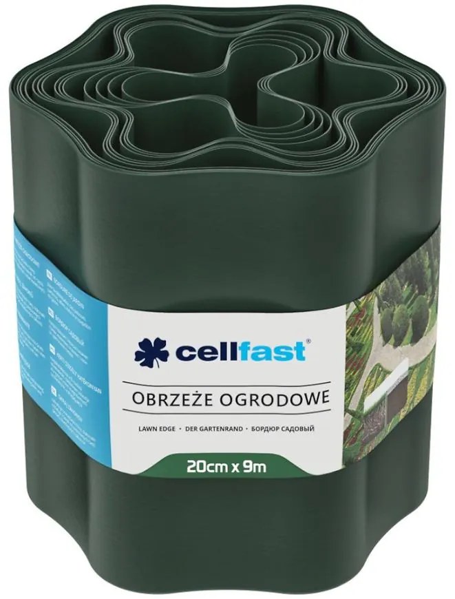 Záhradné okraje tmavozelené 20cm x 9m 30-023
