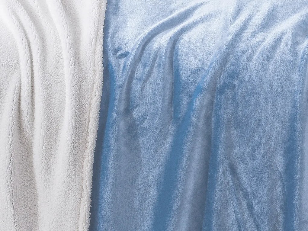 XPOSE® Detská mikroplyšová deka Exclusive s baránkom - svetlo modrá 130x180 cm