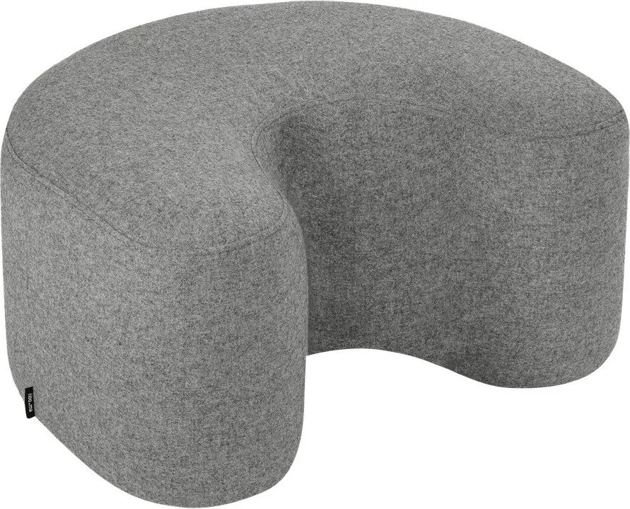 Sivý vlnený taburet Ü – noo.ma