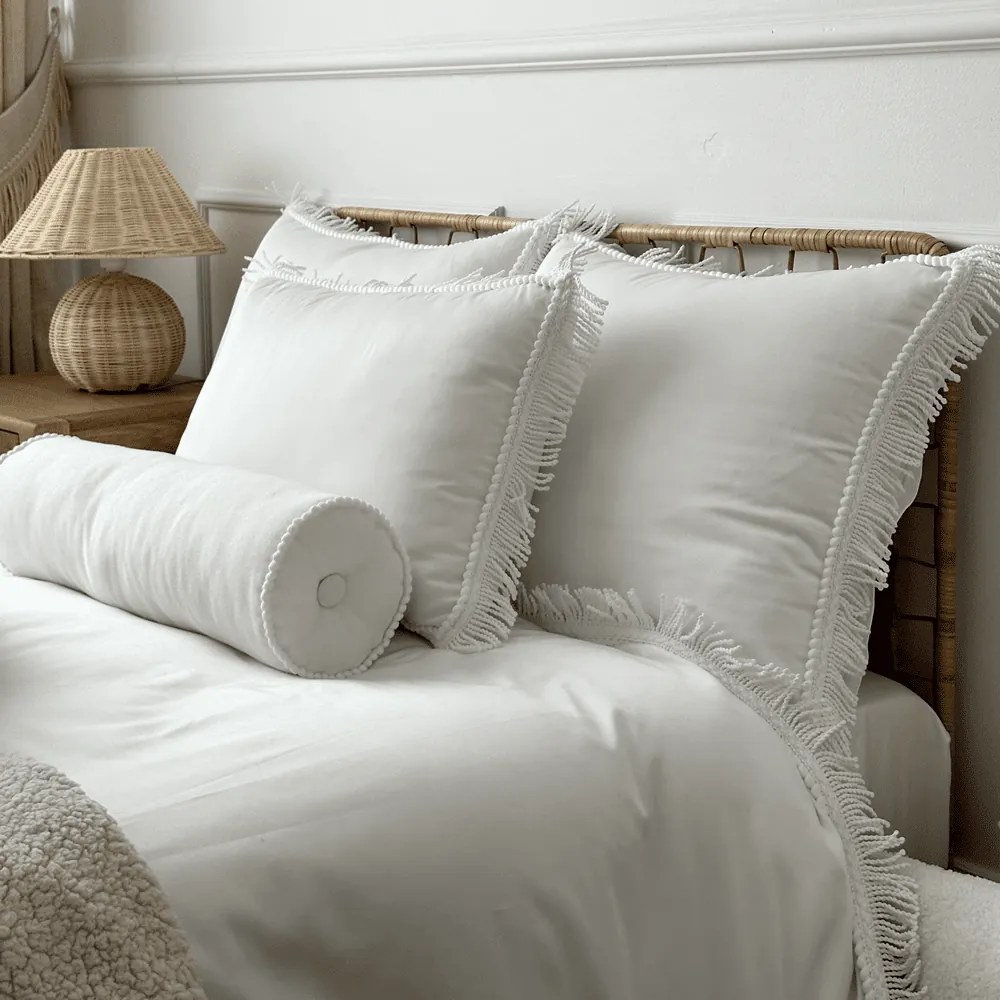 Obliečky Junior so strapcami biela 100x135cm