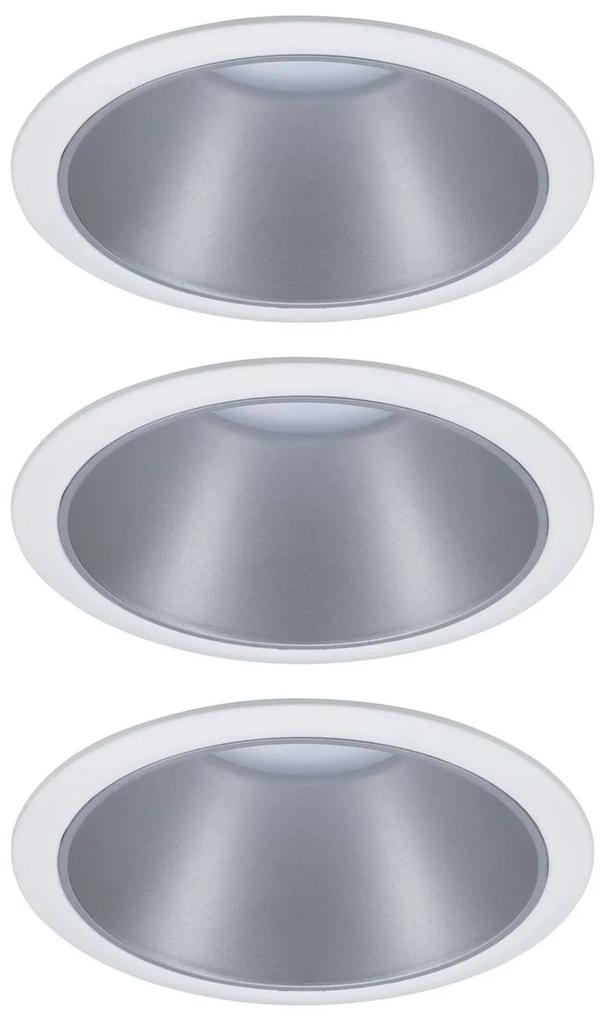 Paulmann Cole bodové LED, striebro-biele 3 kusy