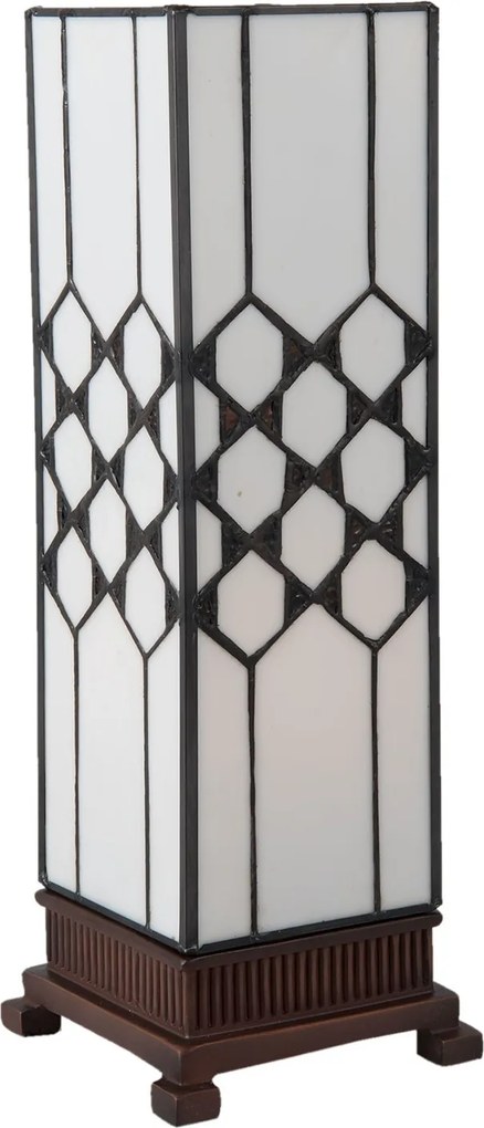 Stolná lampa Tiffany Roof - 12*12*36 cm E14 / max. 25 Watt