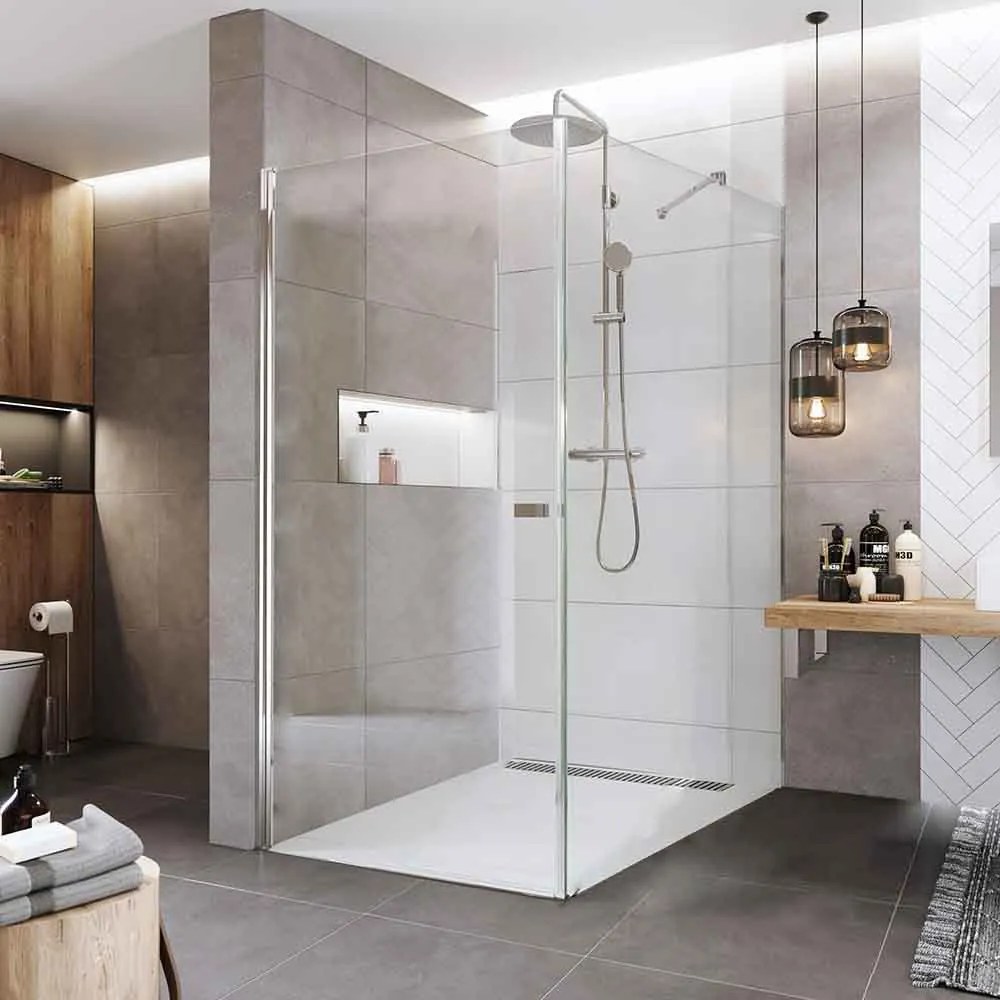 Mereo Mereo, Novea pivotový sprchový kút, obdĺžnik, L/P dvere a pevný diel, sklo Číre, MER-CK14923Z