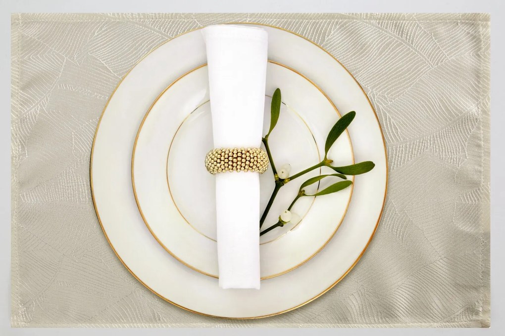 SADA 4 KS PRESTIERANIE NA STÔL ISLA 30X40 CM KRÉMOVÁ