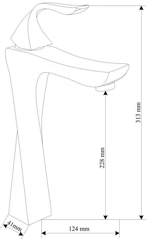 Mexen Estrella, vysoká umývadlová batéria, zlatá, 72310-50