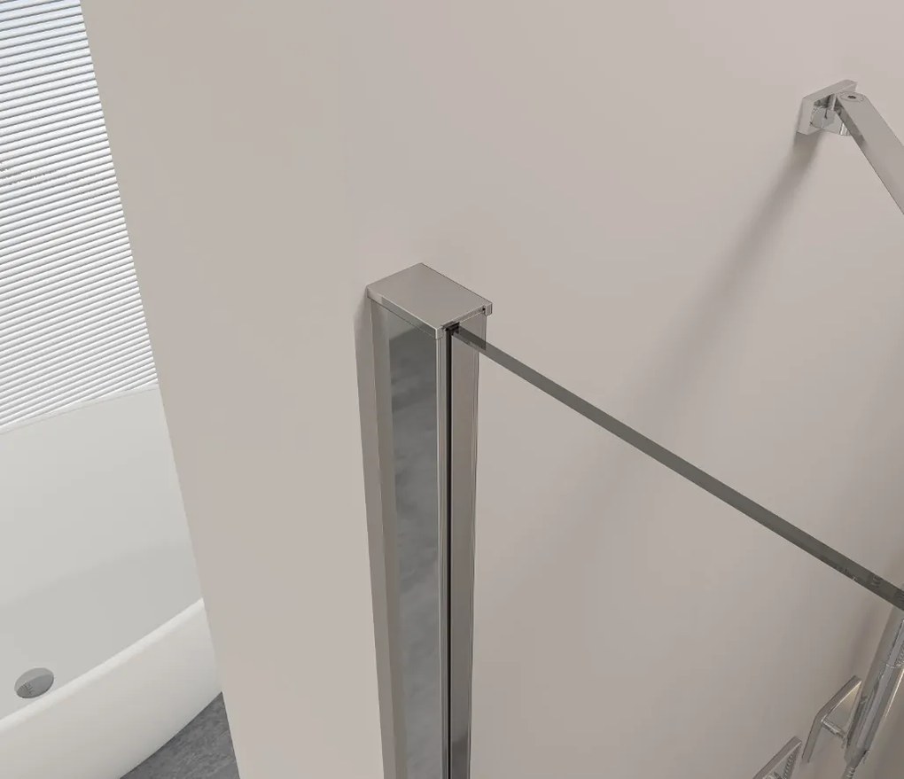 Erga Bern Double, sprchový kút s 2-krídlovými dverami 90(dvere) x 100(dvere) x 195 cm, 6mm číre sklo, chrómový profil, ERG-V02-BERN-D090D100-CL-CR