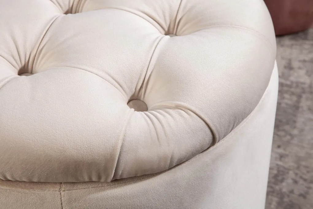 Dizajnová taburetka Rococo 50 cm béžová